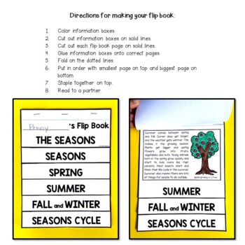 Seasons FLIP Book the 4 seasons Spring Summer Fall Winter Science FLIP Book 2 Seasons FLIP Book the 4 seasons Spring Summer Fall Winter Science FLIP Book 1