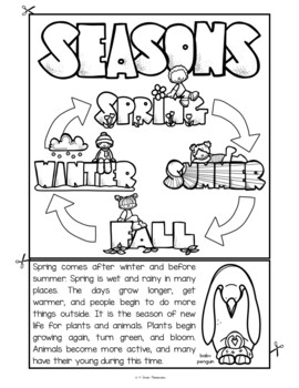 Seasons FLIP Book the 4 seasons Spring Summer Fall Winter Science FLIP Book 4 Seasons FLIP Book the 4 seasons Spring Summer Fall Winter Science FLIP Book 3