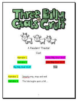 Readers Theater Script The Three Billy Goats Gruff, Fables and Folktales 4 Fables and Folktales 1