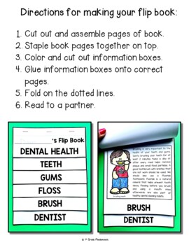 Dental Health and Healthy Habits FLIP Book Brushing Teeth Flossing and Dentist 2 Dental Health and Healthy Habits FLIP Book Brushing Teeth Flossing and Dentist 1
