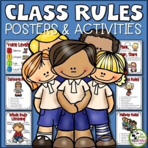 Class Rules Posters and Student Activity Sheets (Editable)