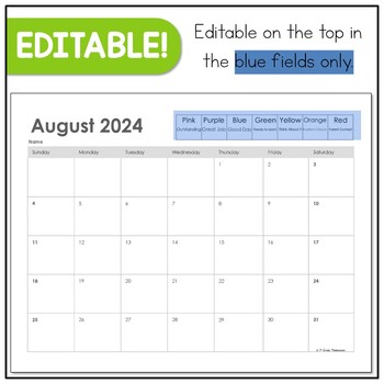Good Manners Chart.pdf Behavior Management Calendars Clip Chart Supplement (Editable) | 1st ...