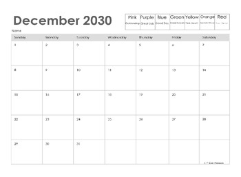 Behavior Management Calendars Clip Chart Supplement (Editable) 4 Behavior Management Calendars Clip Chart Supplement (Editable) 3