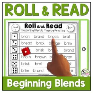 Beginning Blends Roll and Read Literacy Centers