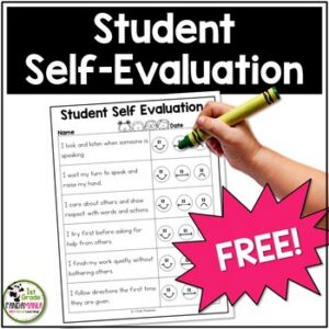 Behavior Management Student Self Evaluation FREEBIE
