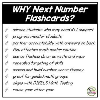 Next Number Fluency Number Sense Flash Cards 2 Next Number Fluency Number Sense Flash Cards 1