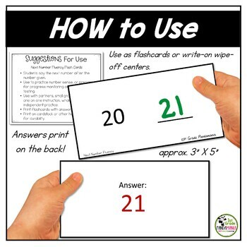 Next Number Fluency Number Sense Flash Cards 3 Next Number Fluency Number Sense Flash Cards 2