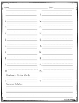 Spelling Test Forms Grades 1-3 FREEBIE 3 Spelling Test Forms Grades 1-3 FREEBIE 2