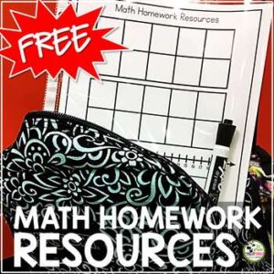 Math Homework Resource FREEBIE