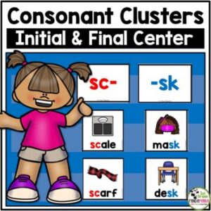 Initial and Final Consonant Clusters Pocket Chart Literacy Centers Activity