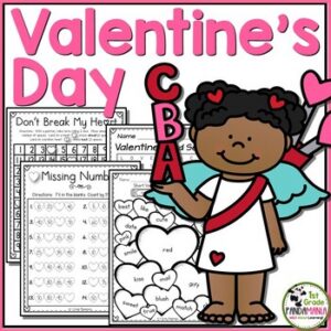 Valentine's Day Activities Centers for Math and Literacy