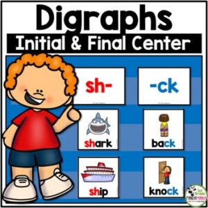 Digraphs Initial and Final Pocket Chart Learning Centers Activity