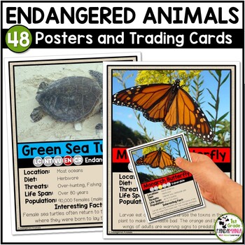 Endangered Animals Information Posters and Trading Cards 1 Endangered Animals Information Posters and Trading Cards