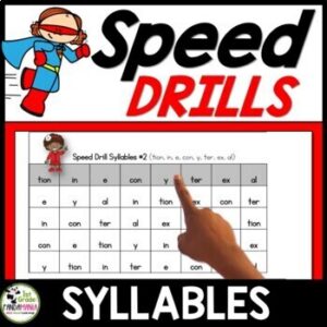 Syllables Fluency Speed Drills {320 Syllables}