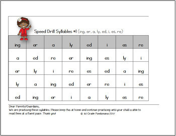 Syllables Fluency Speed Drills {320 Syllables} 2 Syllables Fluency Speed Drills {320 Syllables} 1