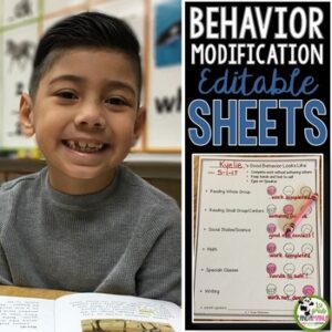 Behavior Management and Modification Smiley Face Sheets (Editable)