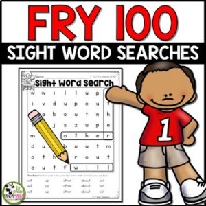 Fry Sight Words Word Searches for First 100 Fry Words