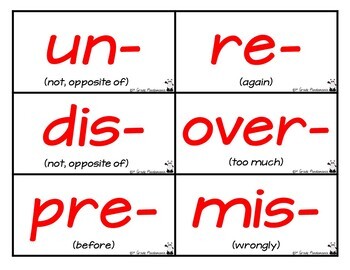 Prefixes and Suffixes Pocket Chart Literacy Centers Activity 2 Prefixes and Suffixes Pocket Chart Literacy Centers Activity 1