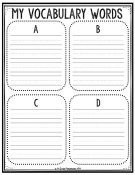Vocabulary Notebook for Kindergarten and 1st Grade 3 Vocabulary Notebook for Kindergarten and 1st Grade 2