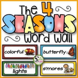 Four Seasons Word Walls (Kindergarten