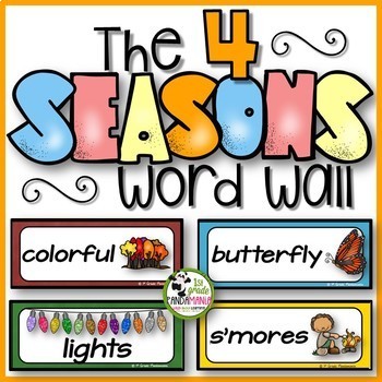 Four Seasons Word Walls (Kindergarten, 1st and 2nd Grades) 1 Four Seasons Word Walls (Kindergarten