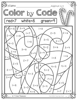 Color by Number Christmas Holiday Coloring Activities Color By Code Basic Math 2 Color by Number Christmas Holiday Coloring Activities Color By Code Basic Math 1