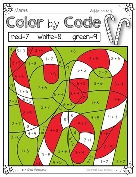 Color by Number Christmas Holiday Coloring Activities Color By Code Basic Math 3 Color by Number Christmas Holiday Coloring Activities Color By Code Basic Math 2