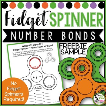 Fidget Spinner Theme Fact Family Number Bond Write-On, Wipe-Off Sheet FREE 1 Fidget Spinner Theme Fact Family Number Bond Write-On