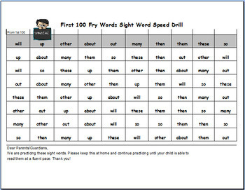 Letters Sounds Blends Vowels Sight Words Fluency Speed Drills FREE Sample 2 Letters Sounds Blends Vowels Sight Words Fluency Speed Drills FREE Sample 1