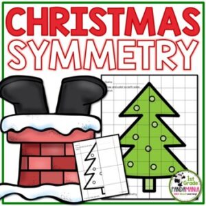 Christmas Symmetry and Lines of Symmetry Activities (1st