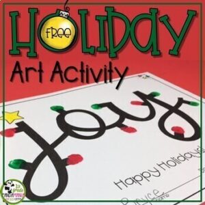 Holiday Gift for Parents Fingerprint Craft Activity FREEBIE