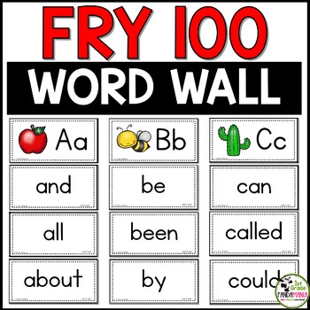 Fry Sight Words Word Wall for First 100 Fry Words 1 Fry Sight Words Word Wall for First 100 Fry Words