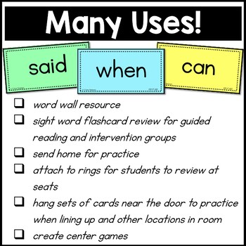 Fry Sight Words Word Wall for First 100 Fry Words 2 Fry Sight Words Word Wall for First 100 Fry Words 1