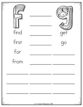 Fry Sight Words Dictionary Reading and Writing Resource First 100 Fry Words 4 Fry Sight Words Dictionary Reading and Writing Resource First 100 Fry Words 3