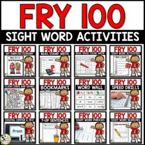 Fry Sight Words Activities Instruction & Centers First 100 Fry Words Big BUNDLE