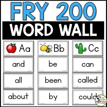 Fry Sight Words Word Wall for First 200 Fry Words 1 Fry Sight Words Word Wall for First 200 Fry Words