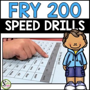Fry Sight Words Fluency Speed Drills for First 200 Fry Words