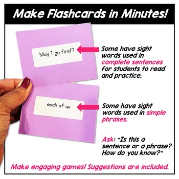 Fry Sight Word Phrases for First 200 Fry Words (Editable and Label Ready) 4 Fry Sight Word Phrases for First 200 Fry Words (Editable and Label Ready) 3