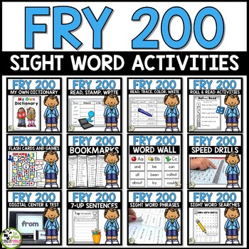 Fry Sight Words Activities Assessment & Centers for First 200 Sight Words BUNDLE 1 Fry Sight Words Activities Assessment & Centers for First 200 Sight Words BUNDLE
