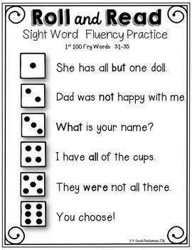 Fry Word Roll and Read Literacy Centers for First 300 Fry Sight Words 2 Fry Word Roll and Read Literacy Centers for First 300 Fry Sight Words 1