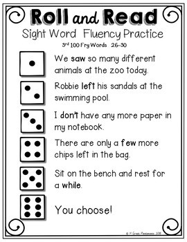 Fry Word Roll and Read Literacy Centers for First 300 Fry Sight Words 4 Fry Word Roll and Read Literacy Centers for First 300 Fry Sight Words 3