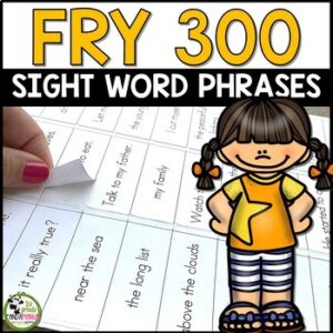 Fry Words Phrases for First 300 Fry Sight Words (Editable and Label Ready)