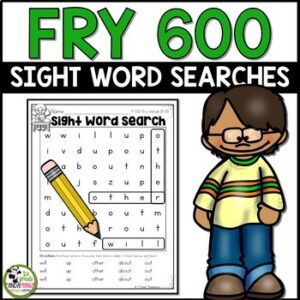 Fry Words Word Searches for First 600 Fry Sight Words