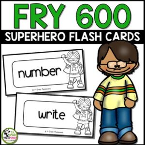 Fry Words Flash Cards (Superhero) for First 600 Fry Sight Words