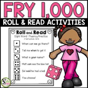 Fry Words Literacy Center Roll and Read for ALL 1