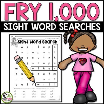 Fry Sight Words Word Searches for ALL 1,000 Fry Sight Words 1 Fry Sight Words Word Searches for ALL 1