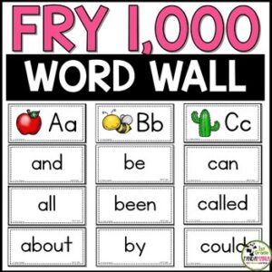 Fry Sight Words Word Wall for ALL 1