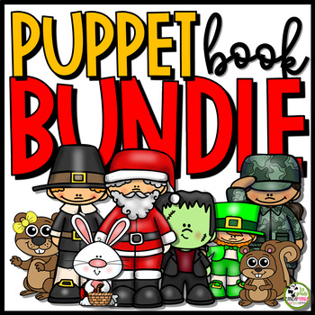 Puppet Activities Seasonal Pocket Puppet Books Bundle (K, 1st, and 2nd Grade) 1 Puppet Activities Seasonal Pocket Puppet Books Bundle (K