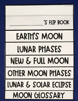 Moon Phases and Lunar Eclipses Activity FLIP Book 2 Moon Phases and Lunar Eclipses Activity FLIP Book 1