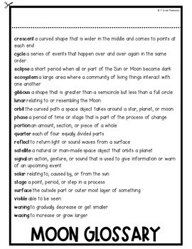 Moon Phases and Lunar Eclipses Activity FLIP Book 4 Moon Phases and Lunar Eclipses Activity FLIP Book 3